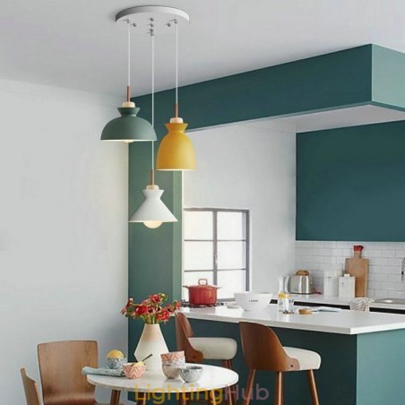 Macaron Pendant Light Nordic Simple Iron Arti Three Lights Fixture Macaron Pendant Light Nordic Simple Iron Arti Three Lights Fixture