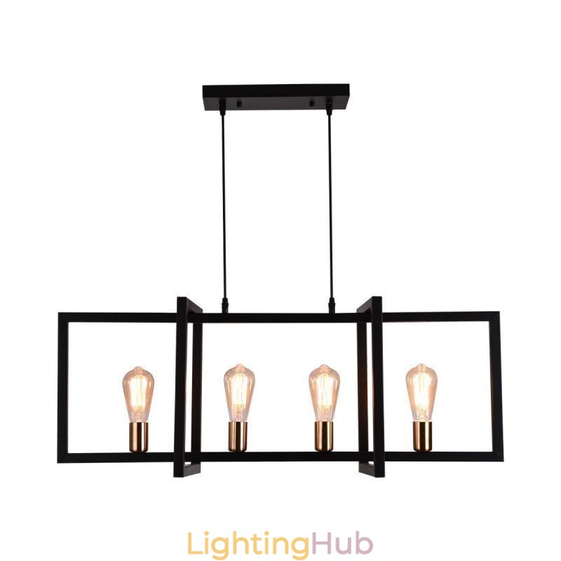 4 Light Pendant Light Industrial Style Lightingway