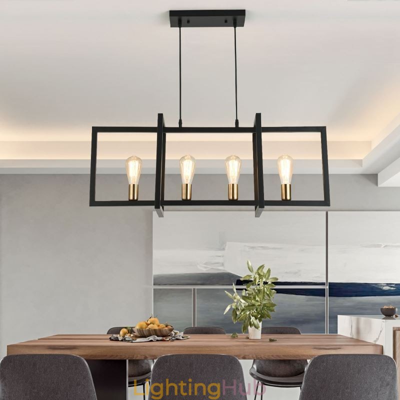 4 Light Pendant Light Industrial Style Lightingway