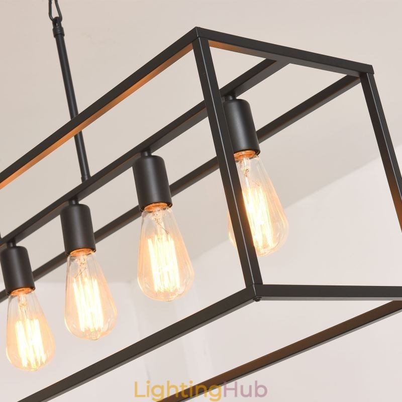 Farmhouse Pendant Lighting Fixture Island Hanging Lights 6 Lights