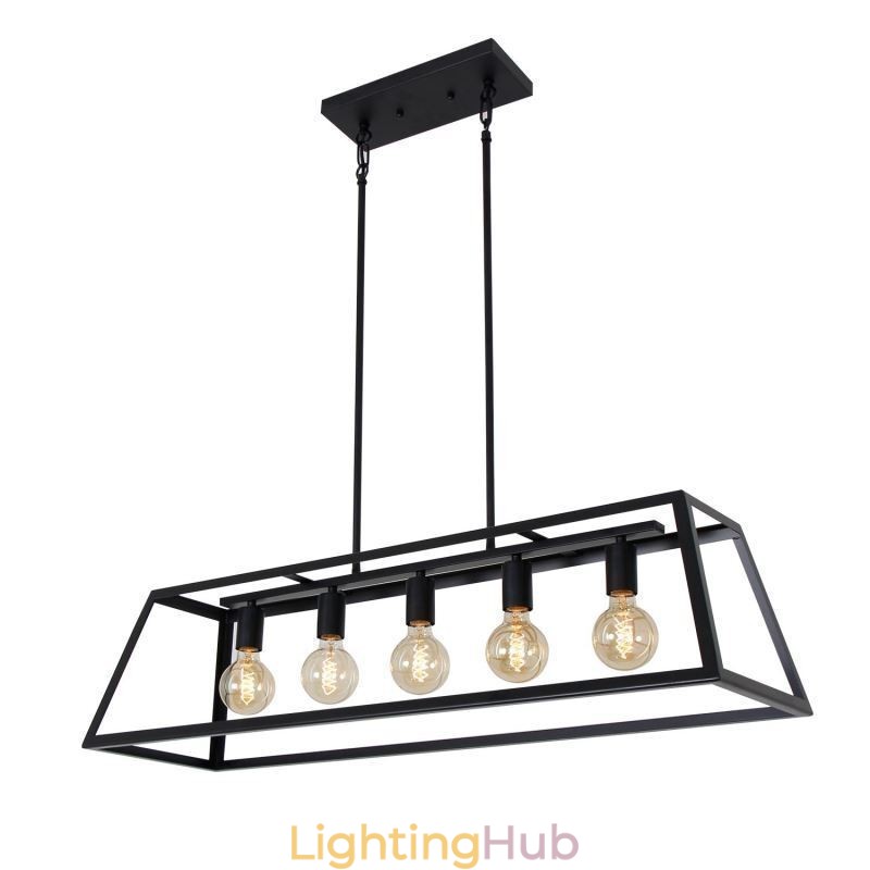 Industrial Metal Pendant Light Trapezoidal Hanging Ceiling Light