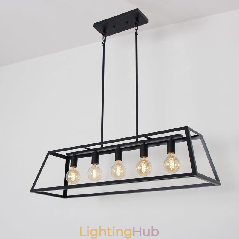 Industrial Metal Pendant Light Trapezoidal Hanging Ceiling Light