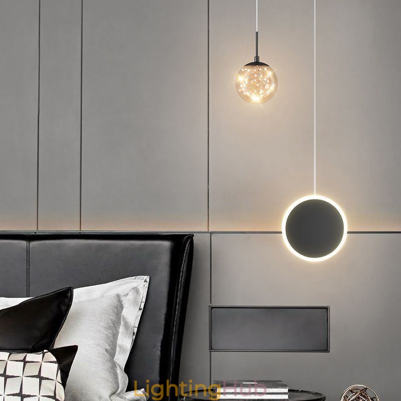 Round Ring Pendant Light Modern Ball Hanging Lamp