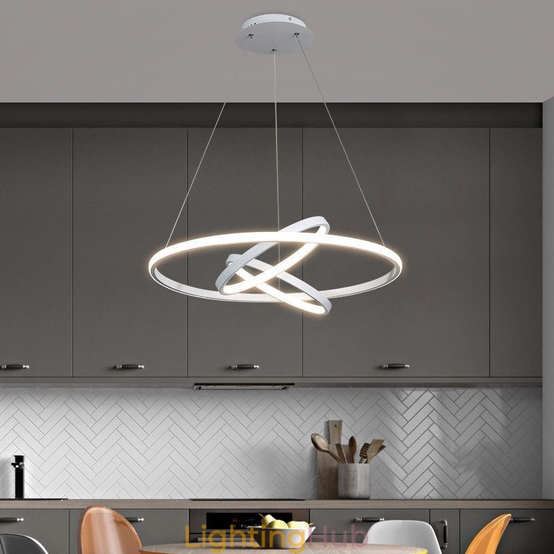 Modern Chandelier Dimmable 3 Ring Pendant Lighting
