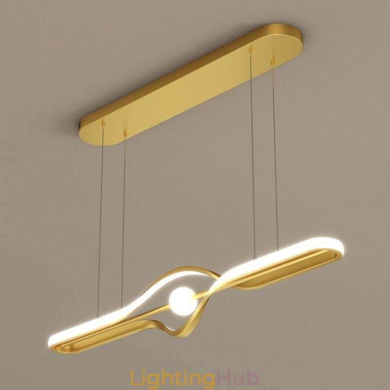 Modern Linear Pendant Light Long Strip Hanging Lamp