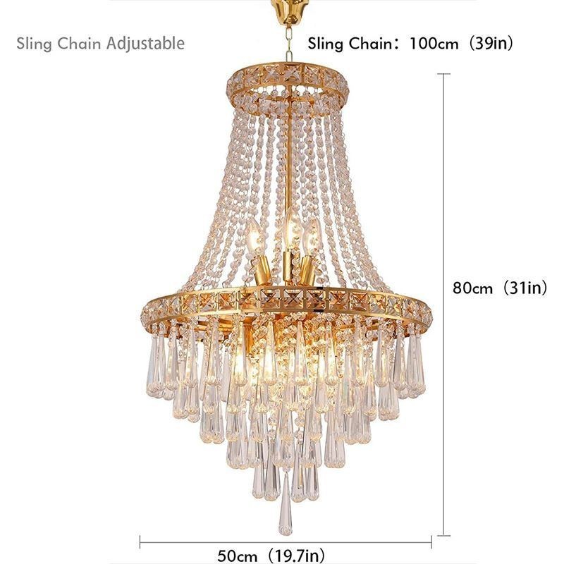 Modern Crystal Chandelier Contemporary Elegant Ceiling Light Fixture Duplex Stair