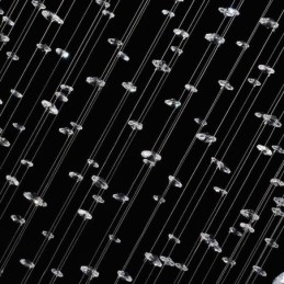 Modern Crystal Chandelier Round Raindrop Ceiling Light