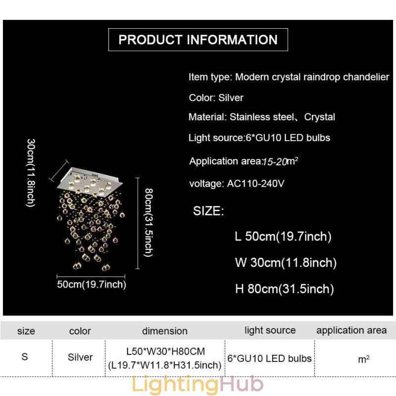 Modern Crystal Chandelier Flush Mount Ceiling Light