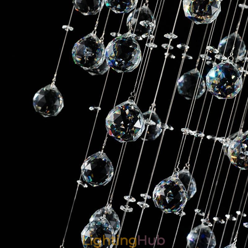 Modern Crystal Chandelier Flush Mount Ceiling Light