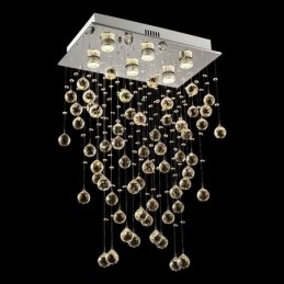 Modern Crystal Chandelier Flush Mount Ceiling Light