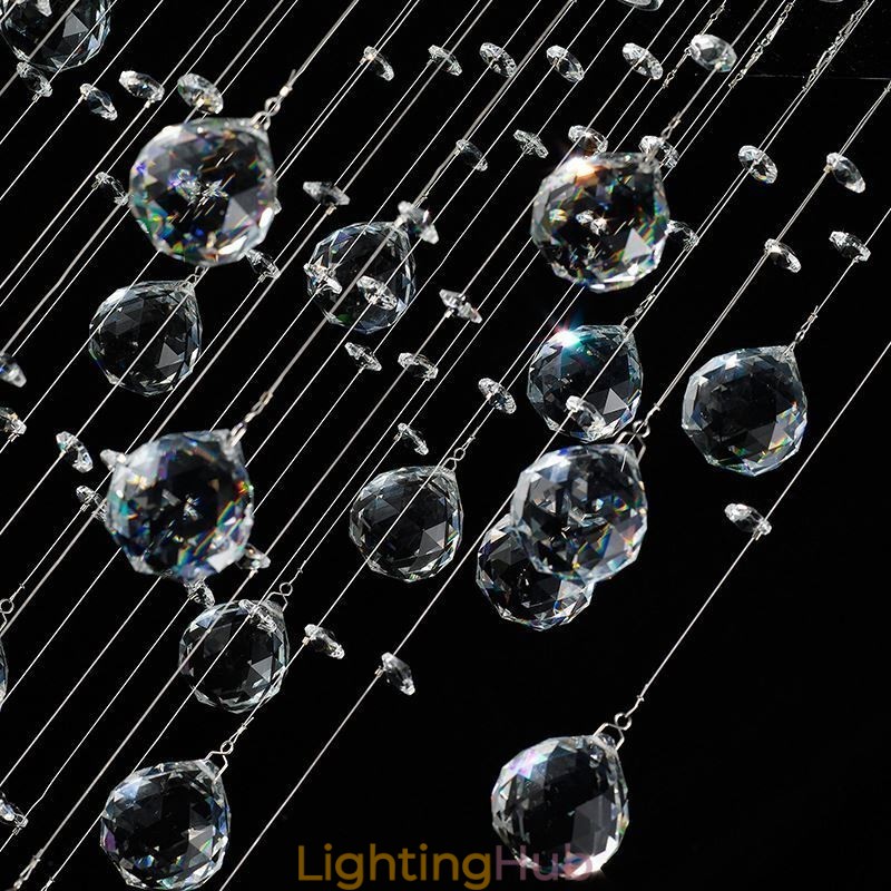 Modern Crystal Chandelier Flush Mount Ceiling Light