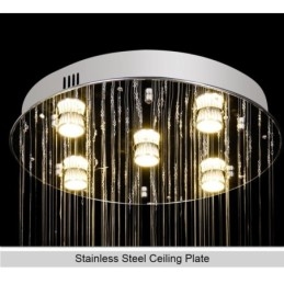 Crystal Chandelier Contemporary Elegant Ceiling Light Fixture Duplex Stair