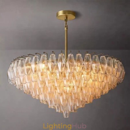 American Pendant Light Glass Ceiling Light Amber Transparent 90cm 14 Lights American Pendant Light Glass Ceiling Light Amber Transparent 90cm 14 Lights