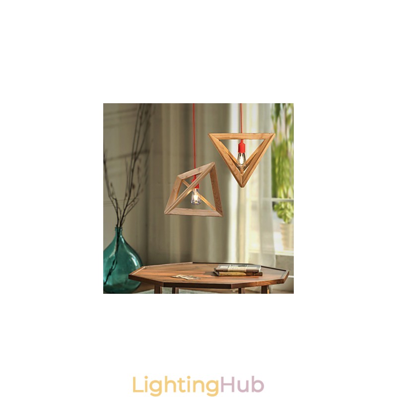 Nordic Wood Chandelier Cafe Clothing Creative Retro Decorative Oak Chandelier