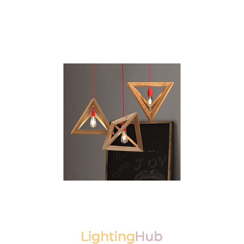 Nordic Wood Chandelier Cafe Clothing Creative Retro Decorative Oak Chandelier