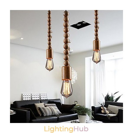 Chandelier Mini Style Traditional Classic Wood Bamboo Chandelier Mini Style Traditional Classic Wood Bamboo