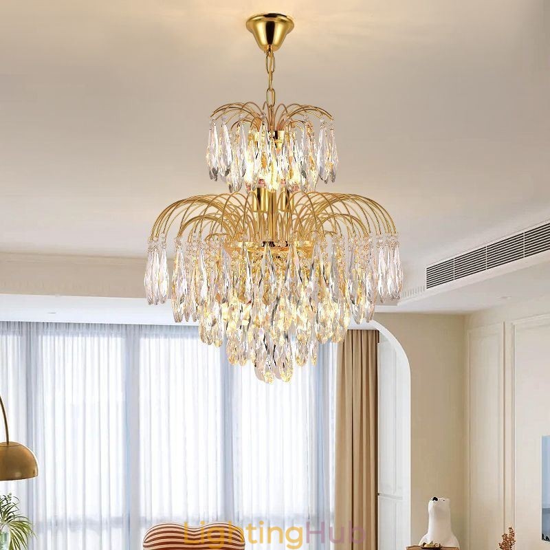Crystal Pendant Light Contemporary Duplex Decorative Ceiling Light