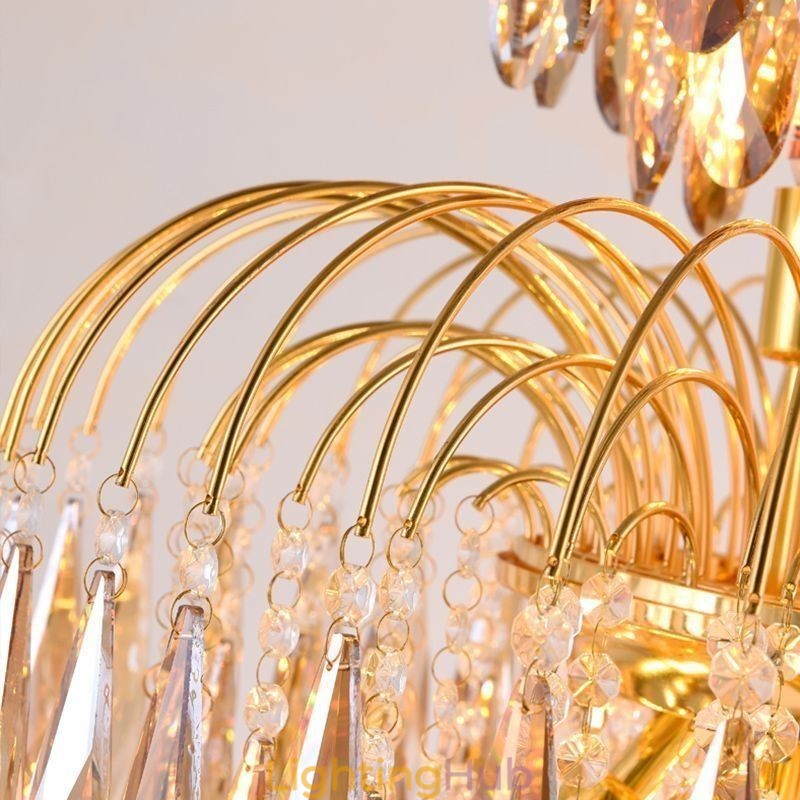 Crystal Pendant Light Contemporary Duplex Decorative Ceiling Light