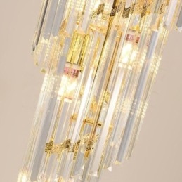 Tapered Crystal Pendant Light Luxury Duplex Decorative Ceiling Light