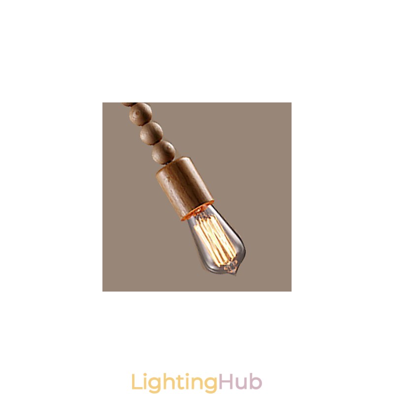 Chandelier Mini Style Traditional Classic Wood Bamboo