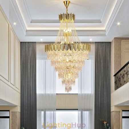Tapered Crystal Pendant Light Eye catching Duplex Decorative Ceiling Light Tapered Crystal Pendant Light Eye catching Duplex Decorative Ceiling Light