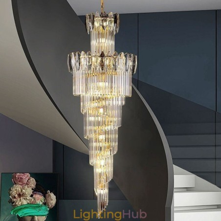 Crystal Pendant Light Duplex Tapered Decorative Ceiling Light 70cm Crystal Pendant Light Duplex Tapered Decorative Ceiling Light 70cm