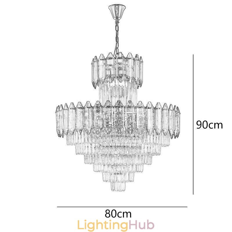 Tapered Crystal Pendant Light Duplex Decorative Ceiling Light