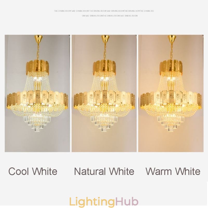 Gold Crystal Pendant Light Elegant Decrative Ceiling Light