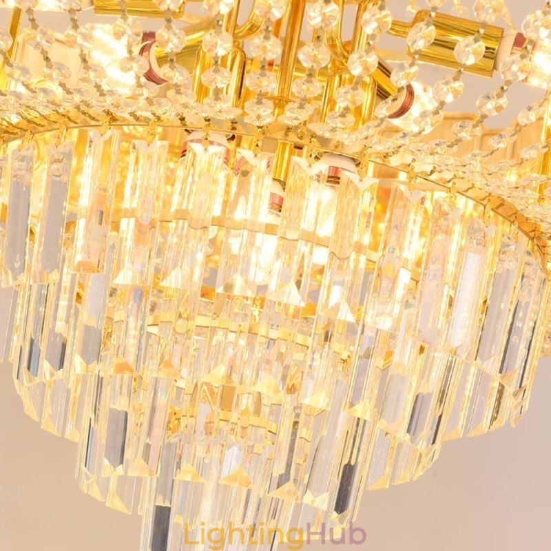 Gold Crystal Pendant Light Elegant Decrative Ceiling Light