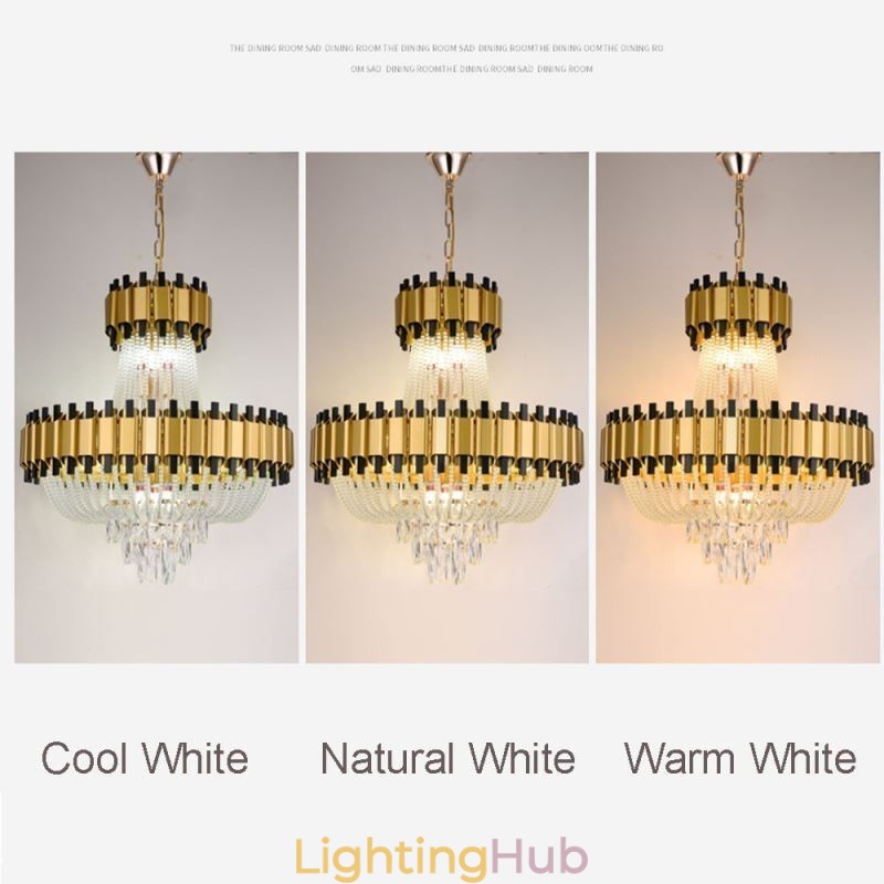 Crystal Pendant Light Gold Luxury Decrative Ceiling Lamp