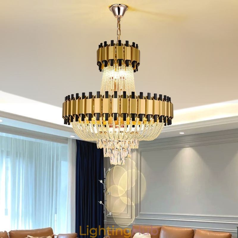 Crystal Pendant Light Gold Luxury Decrative Ceiling Lamp