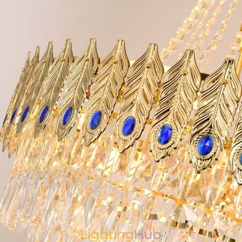 Crystal Pendant Light Sophisticated Luxury Decrative Hanging Light 80cm