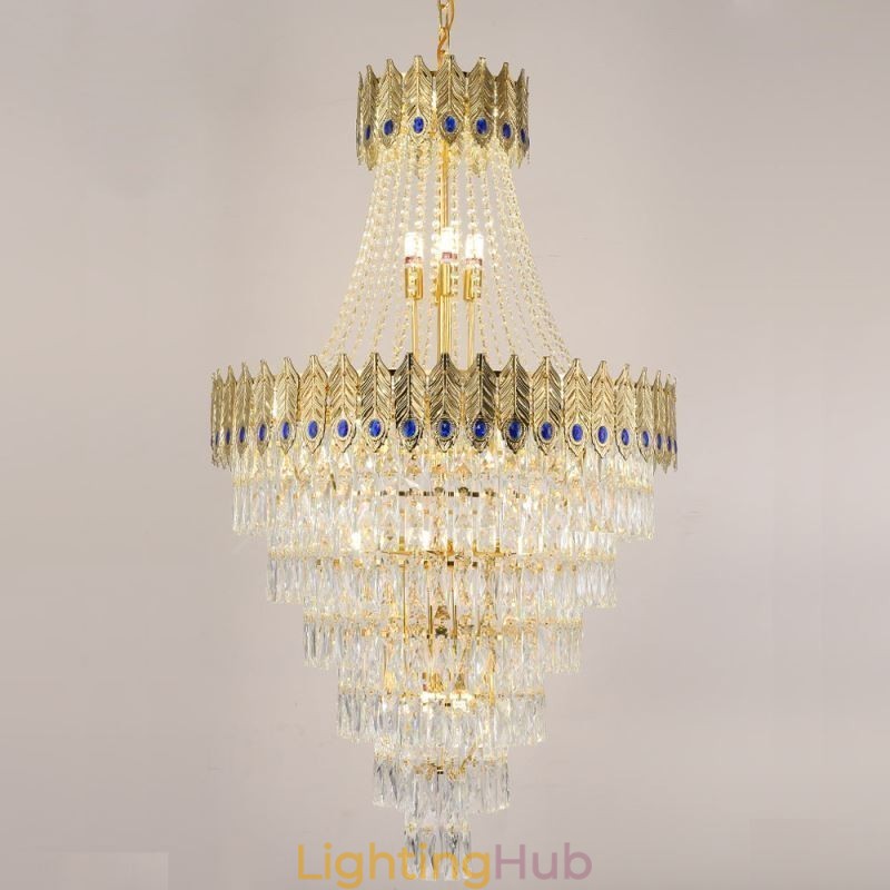 Crystal Pendant Light Sophisticated Luxury Decrative Hanging Light 80cm