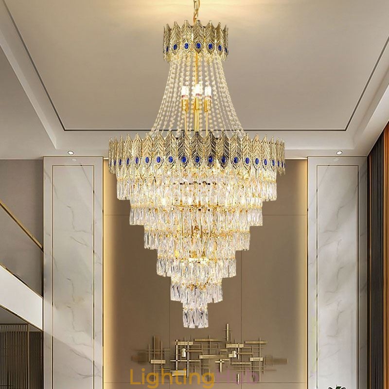Crystal Pendant Light Sophisticated Luxury Decrative Hanging Light 80cm