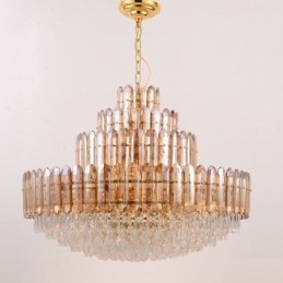Crystal Pendant Light Four Layers Luxury Decrative Ceiling Light 80cm