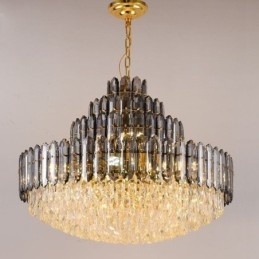 Crystal Pendant Light Four Layers Luxury Decrative Ceiling Light 80cm