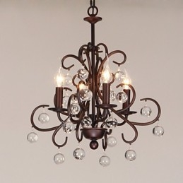 Traditional Classic Painting Metal Chandelier