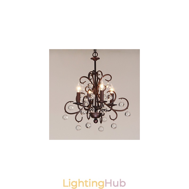 Traditional Classic Painting Metal Chandelier