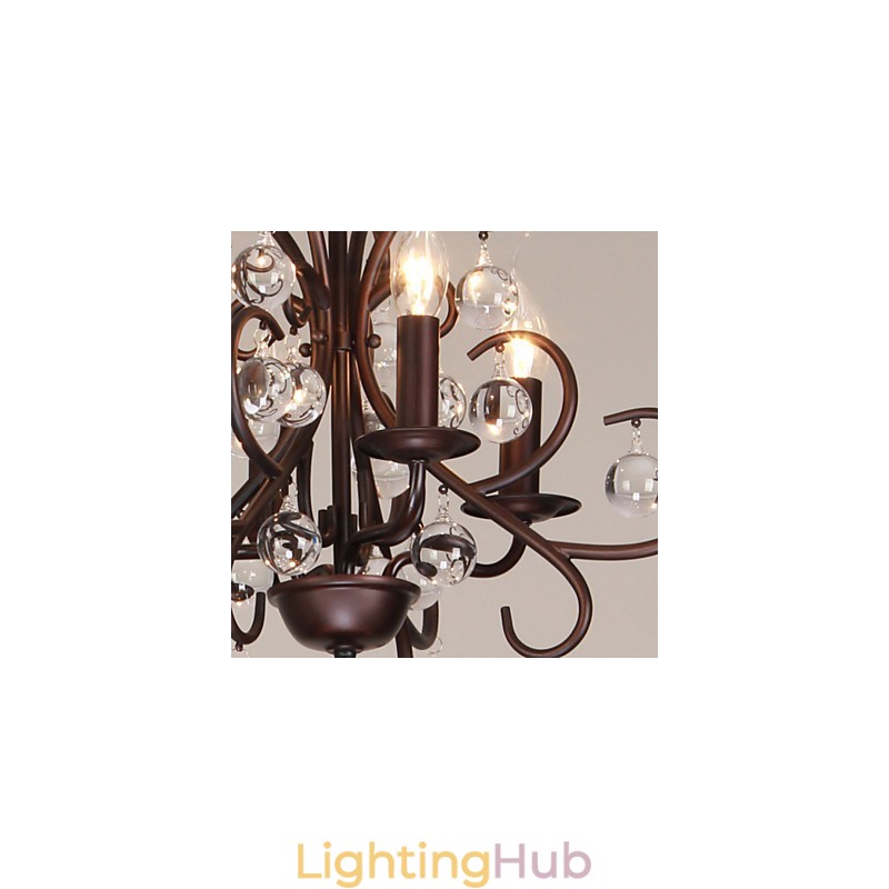 Traditional Classic Painting Metal Chandelier