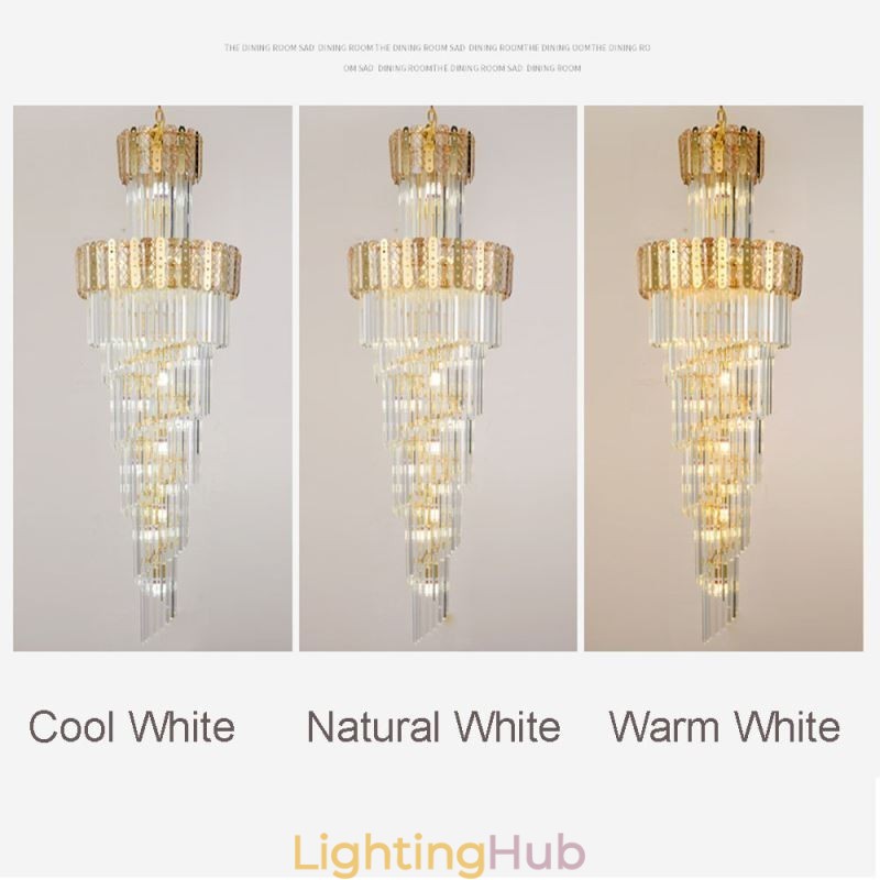 Gold Crystal Pendant Light Luxurious Decrative Ceiling Light φ60*H180cm