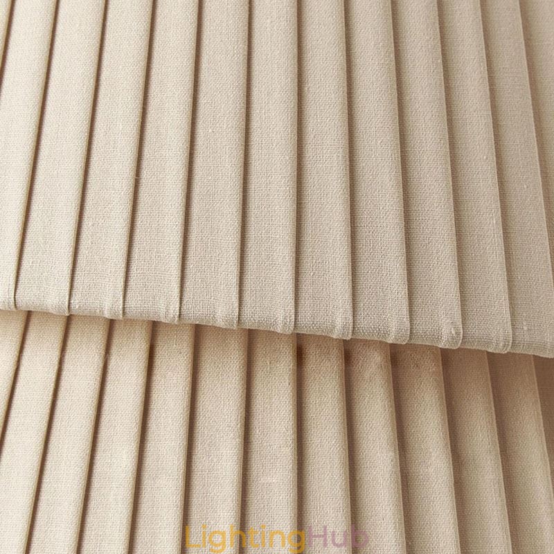 Pendant Light French Cream Style Double Layer Fabric Lampshade Ceiling Lamp