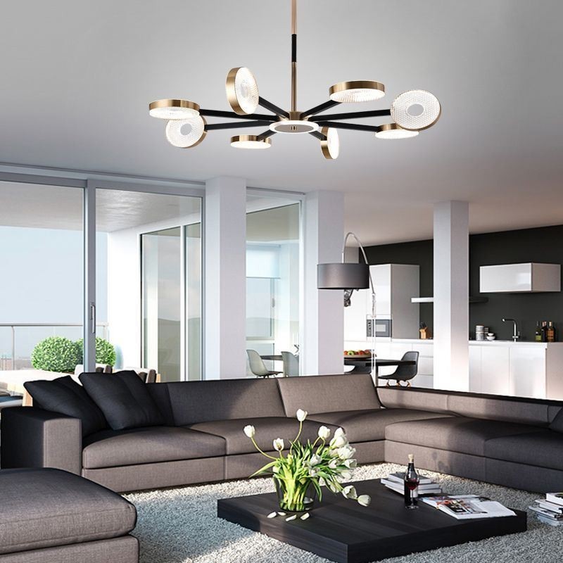 Pendant Light Minimalist Nine Heads Circle Ceiling Light