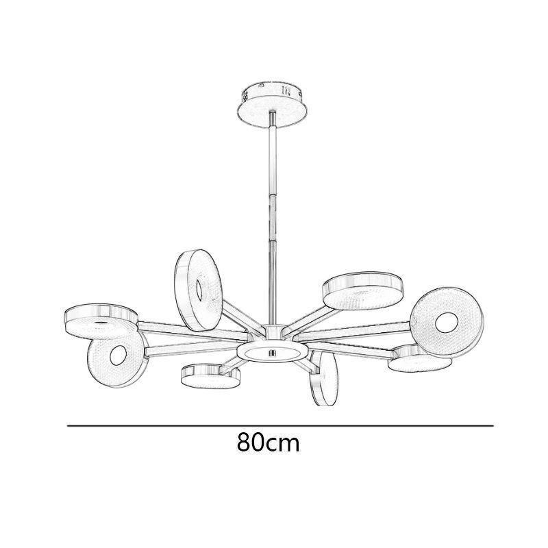 Pendant Light Minimalist Nine Heads Circle Ceiling Light