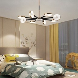 Pendant Light Minimalist Nine Heads Circle Ceiling Light