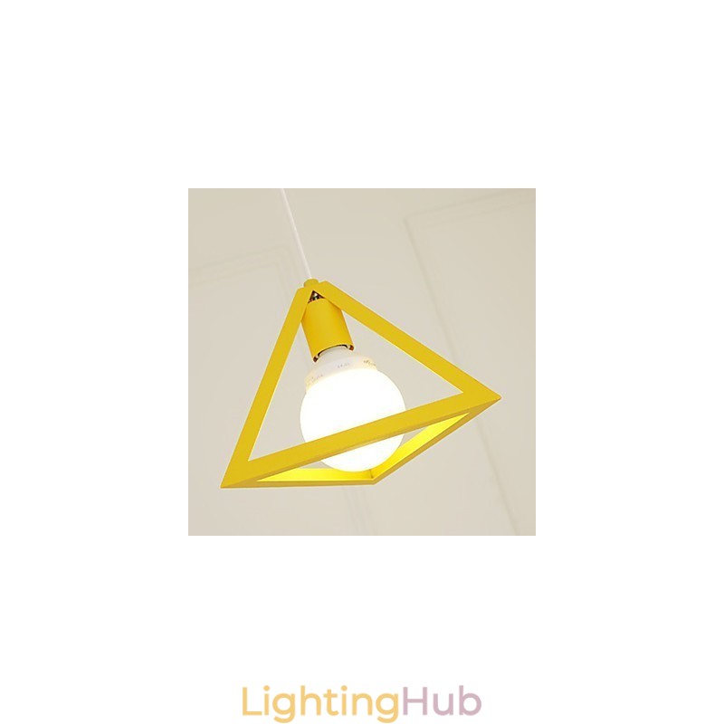 Lantern Mini Style Painting Metal Chandelier