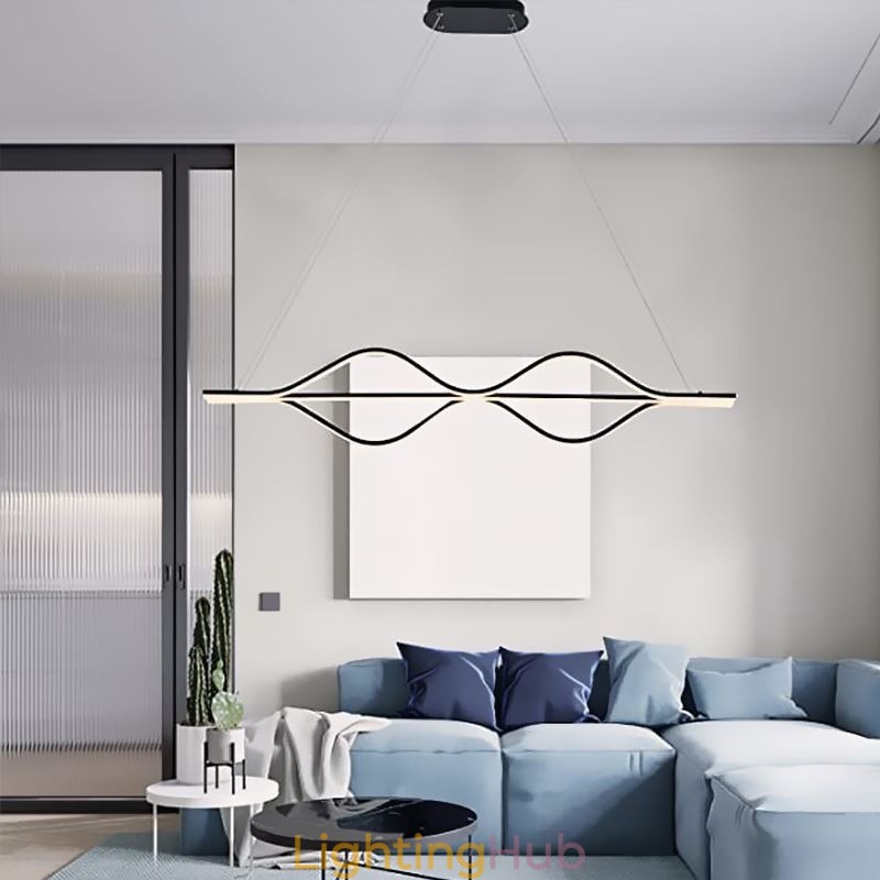 Pendant Minimalist Light Wave Ceiling Light