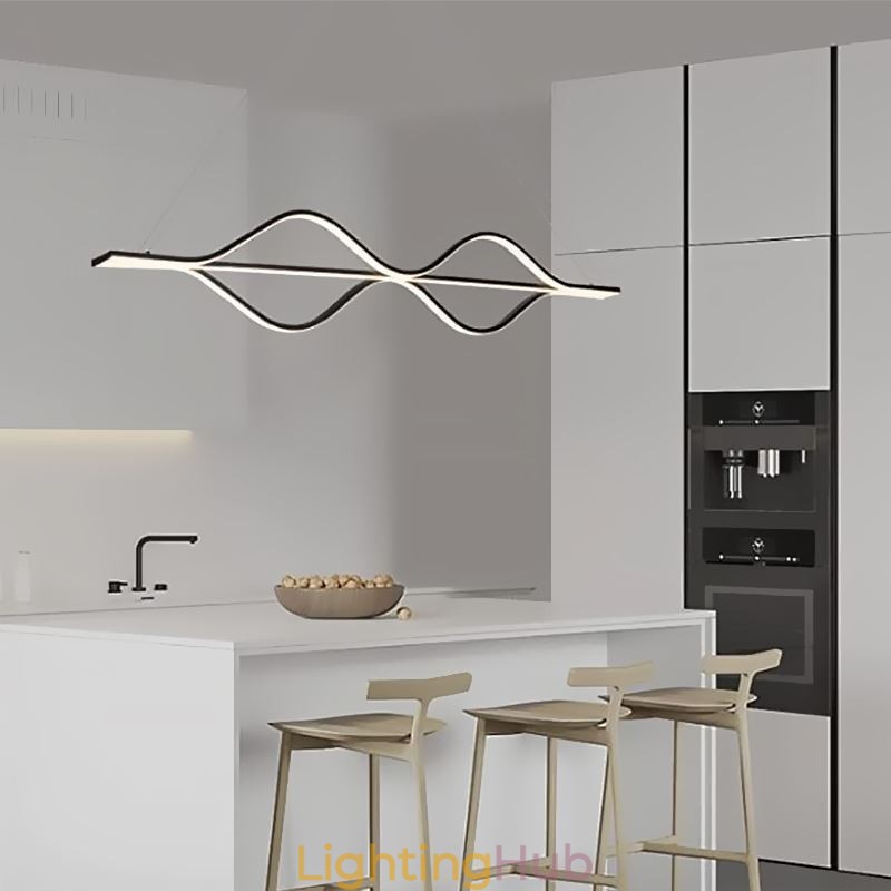 Pendant Minimalist Light Wave Ceiling Light