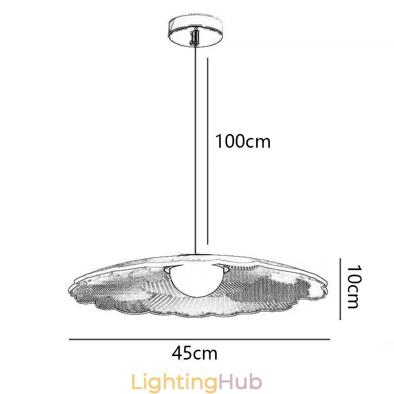 Pendant Light Acrylic Flower Pan Ceiling Light