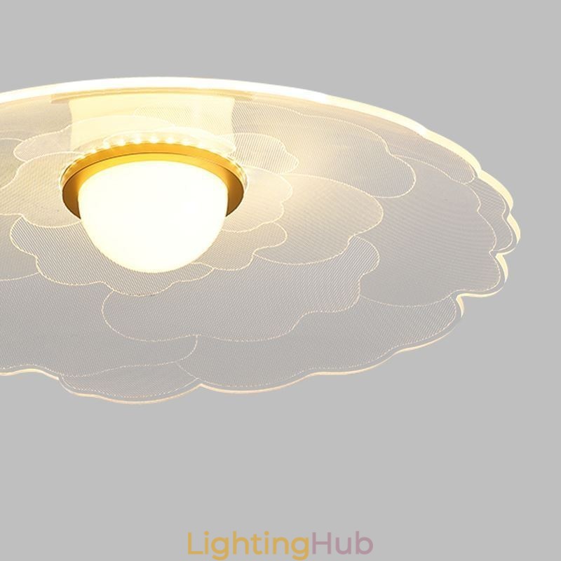 Pendant Light Acrylic Flower Pan Ceiling Light