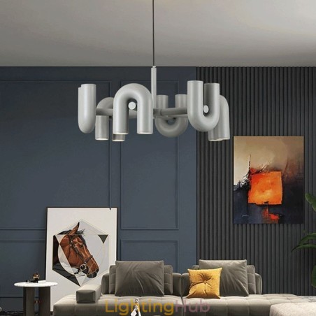 Pendant Light Round Wrought Iron U shaped Ceiling Light 90° Rotating Shade Pendant Light Round Wrought Iron U shaped Ceiling Light 90° Rotating Shade